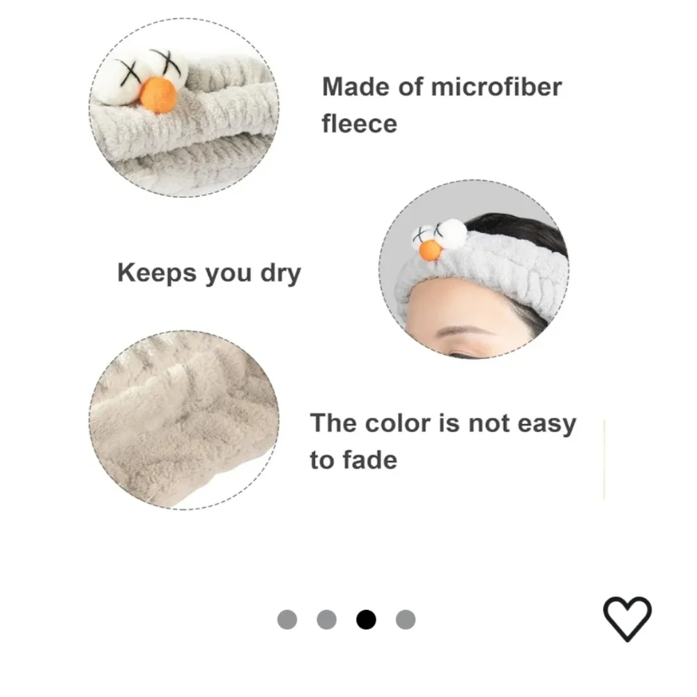 Gray Plush Cute Headband